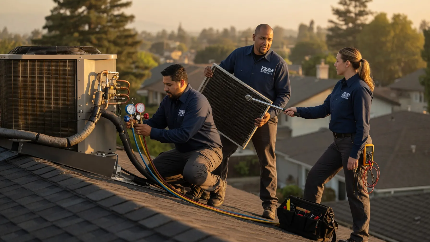 HVAC team hero image for A-1 Mechanical LLC